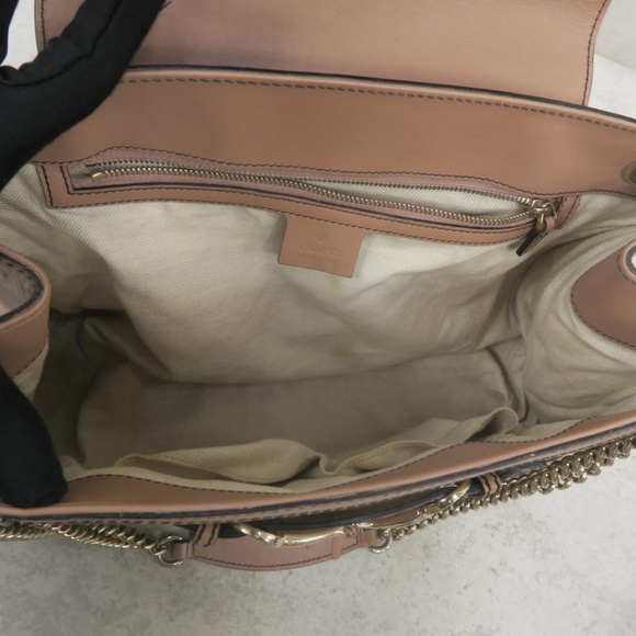 💯 Auth Gucci Chain Emily Canvas Shoulder Bag - Picture 7 of 8